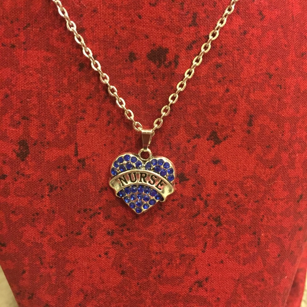 New Nurse Blue Rhinestones Necklace